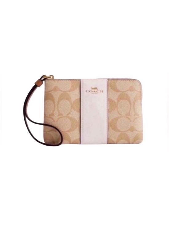 Coach Handbags - Coach Corner Zip Signature Wristlet